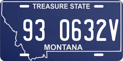 MT license plate 930632V