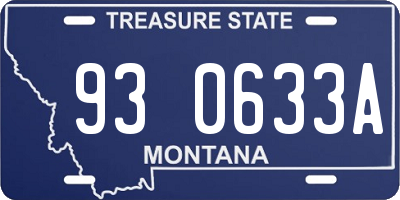 MT license plate 930633A