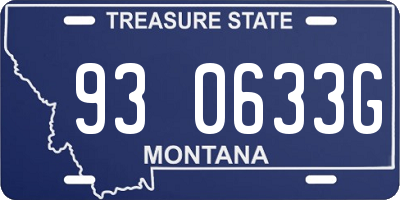 MT license plate 930633G