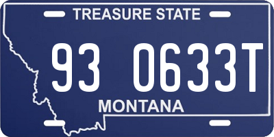 MT license plate 930633T