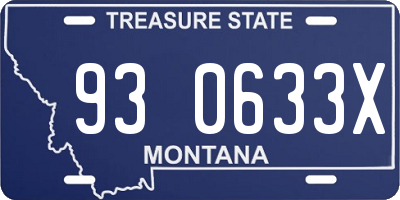 MT license plate 930633X