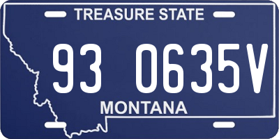 MT license plate 930635V