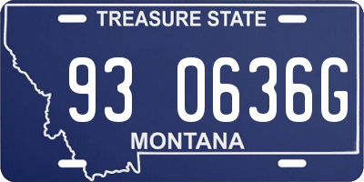 MT license plate 930636G