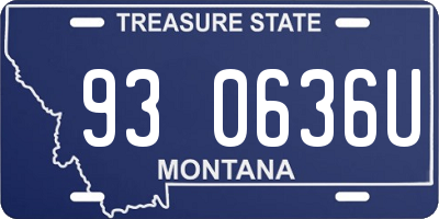 MT license plate 930636U