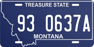 MT license plate 930637A