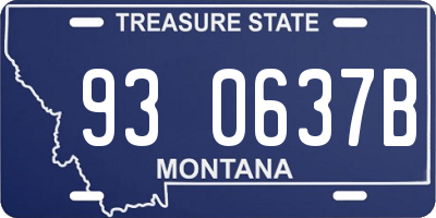 MT license plate 930637B