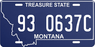 MT license plate 930637C