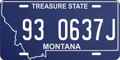 MT license plate 930637J