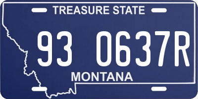 MT license plate 930637R