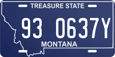MT license plate 930637Y