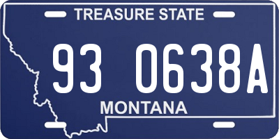 MT license plate 930638A