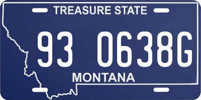 MT license plate 930638G