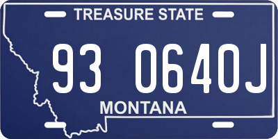 MT license plate 930640J