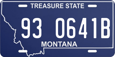 MT license plate 930641B