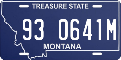 MT license plate 930641M