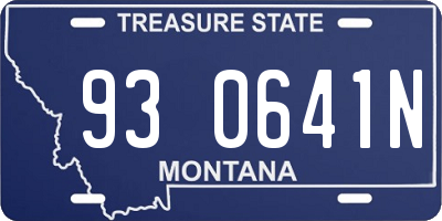 MT license plate 930641N