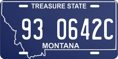 MT license plate 930642C