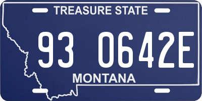 MT license plate 930642E
