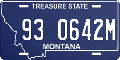 MT license plate 930642M