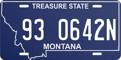 MT license plate 930642N