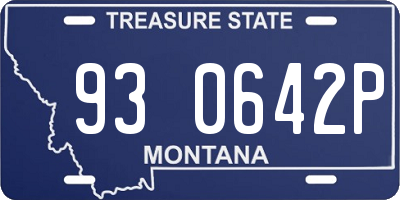 MT license plate 930642P