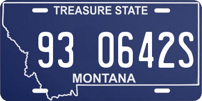 MT license plate 930642S