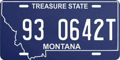 MT license plate 930642T