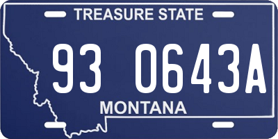 MT license plate 930643A