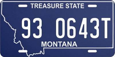 MT license plate 930643T