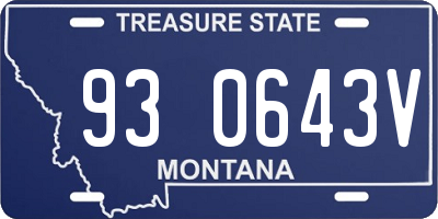 MT license plate 930643V