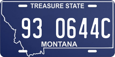 MT license plate 930644C
