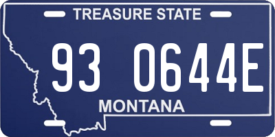 MT license plate 930644E
