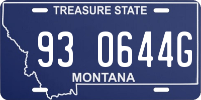 MT license plate 930644G