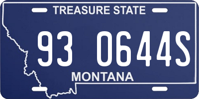 MT license plate 930644S