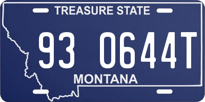 MT license plate 930644T