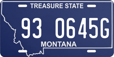 MT license plate 930645G
