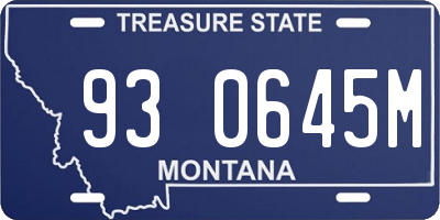 MT license plate 930645M