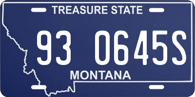 MT license plate 930645S