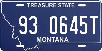 MT license plate 930645T