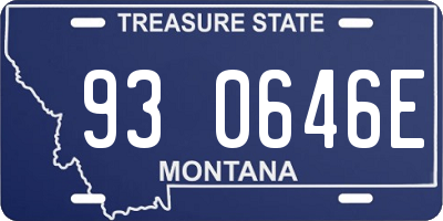 MT license plate 930646E