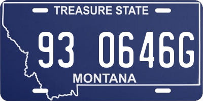MT license plate 930646G