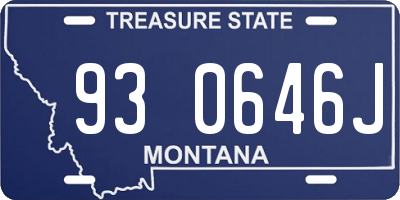 MT license plate 930646J