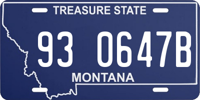 MT license plate 930647B