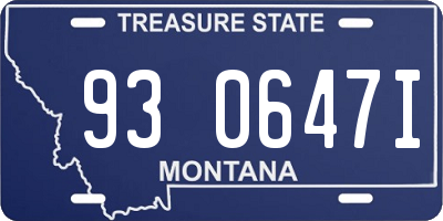MT license plate 930647I