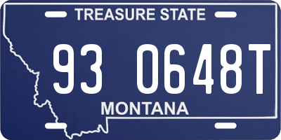 MT license plate 930648T