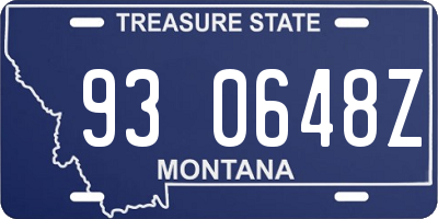 MT license plate 930648Z