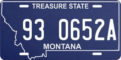 MT license plate 930652A