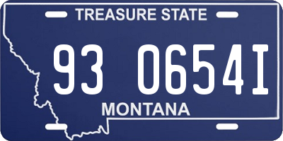MT license plate 930654I