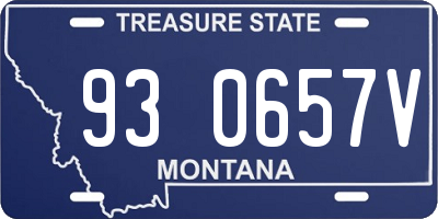 MT license plate 930657V