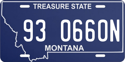 MT license plate 930660N